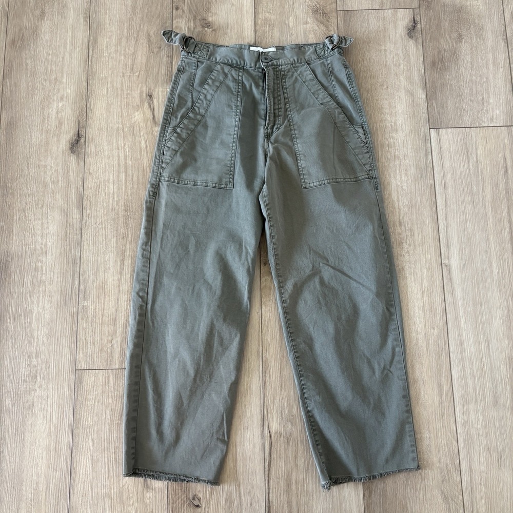 pistola Olive Green Straight Leg Utility Pants